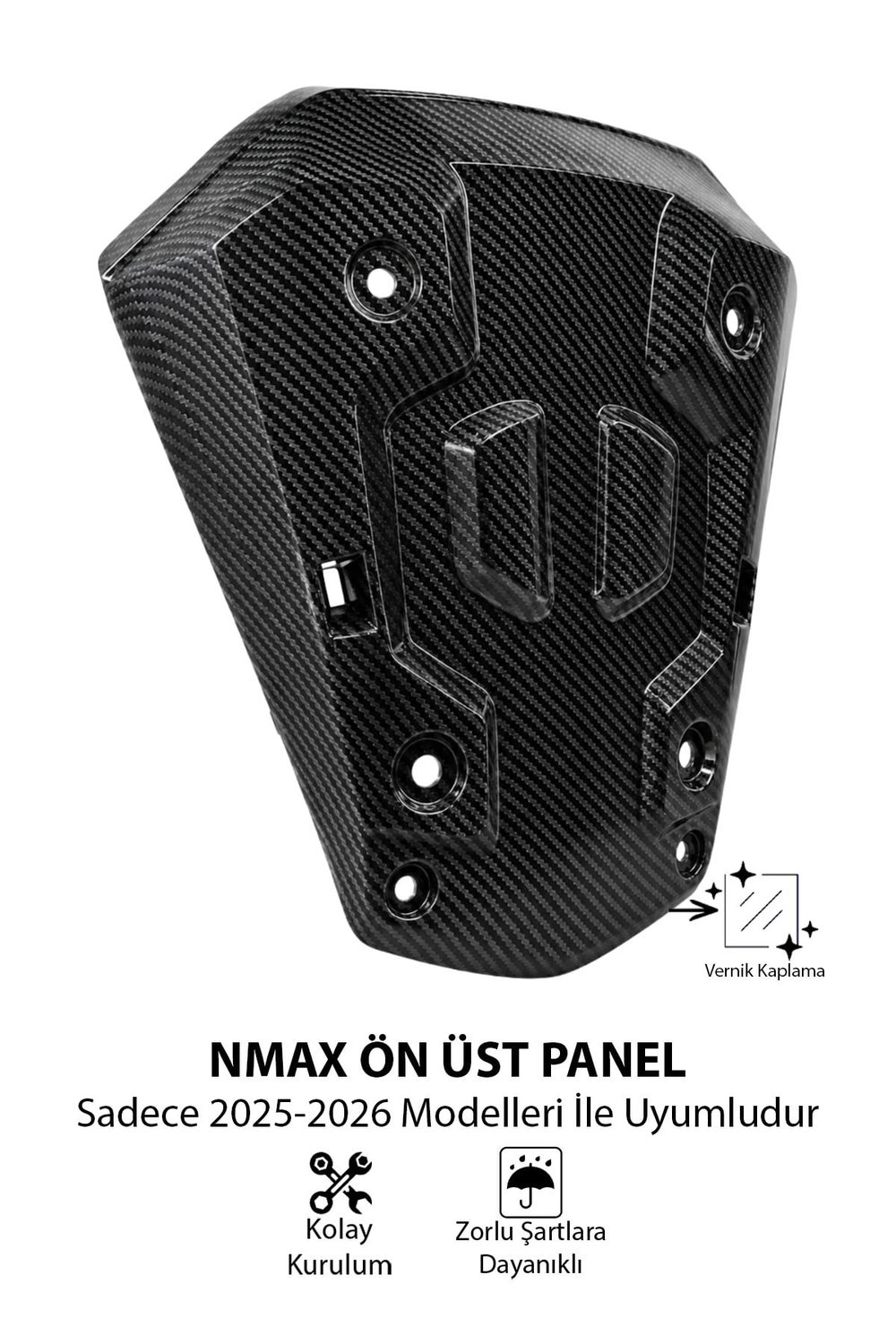 Yamaha Nmax Uyumlu Ön Üst Panel 2025-2026 Karbon Desen