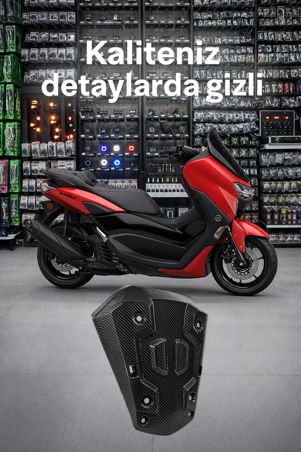 Yamaha Nmax Uyumlu Ön Üst Panel 2025-2026 Karbon Desen