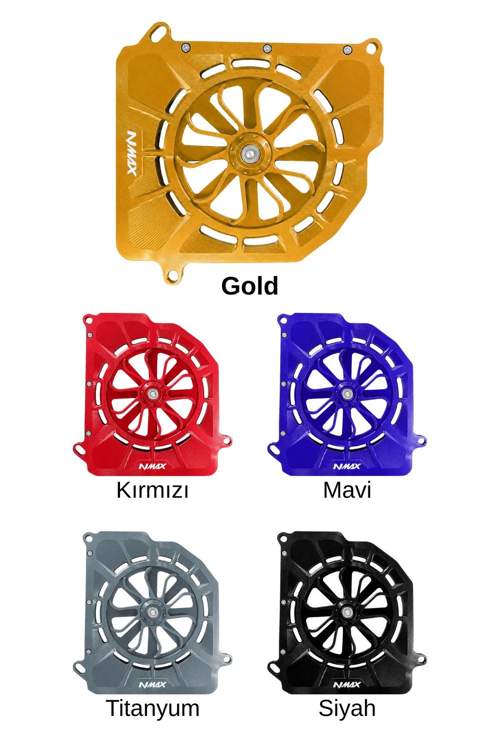 Yamaha Nmax Uyumlu Pervaneli Radyatör Koruması 2021-2026 Cnc Gold