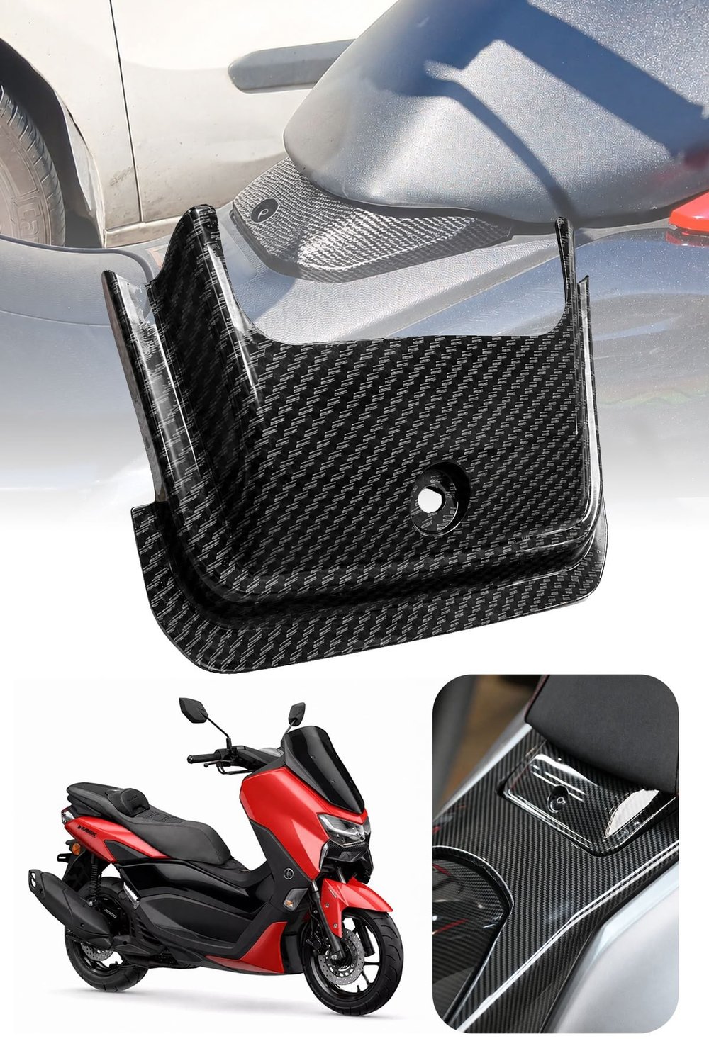 Yamaha Nmax Uyumlu Sele Taşıyıcı Kapak 2025 Karbon Desen