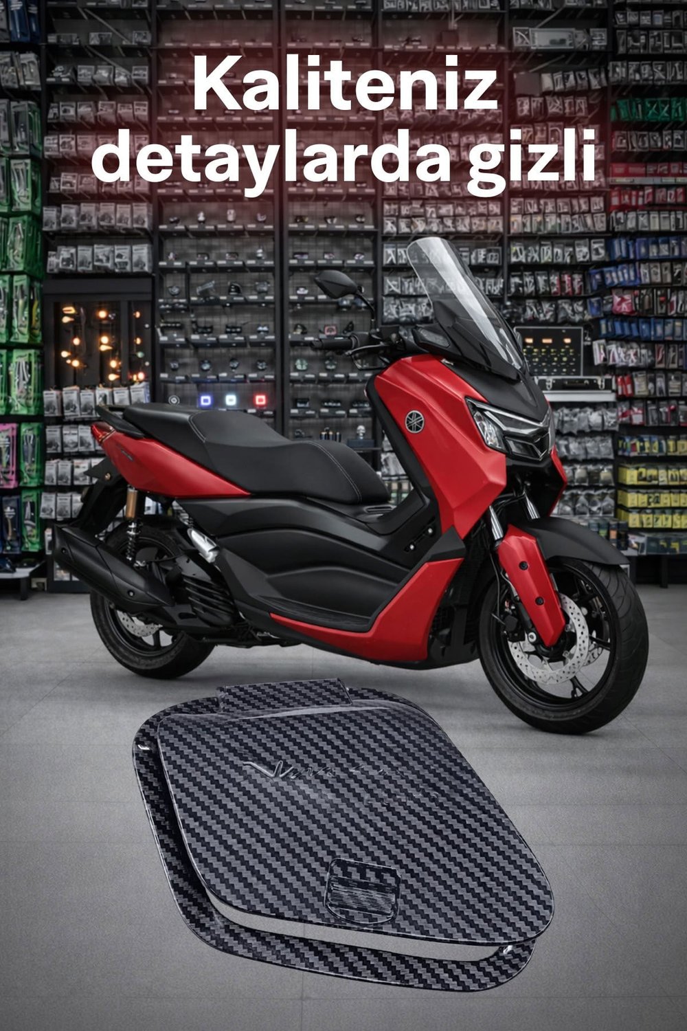Yamaha Nmax Uyumlu Sol Cep Kapak 2021-2024 Karbon Desen