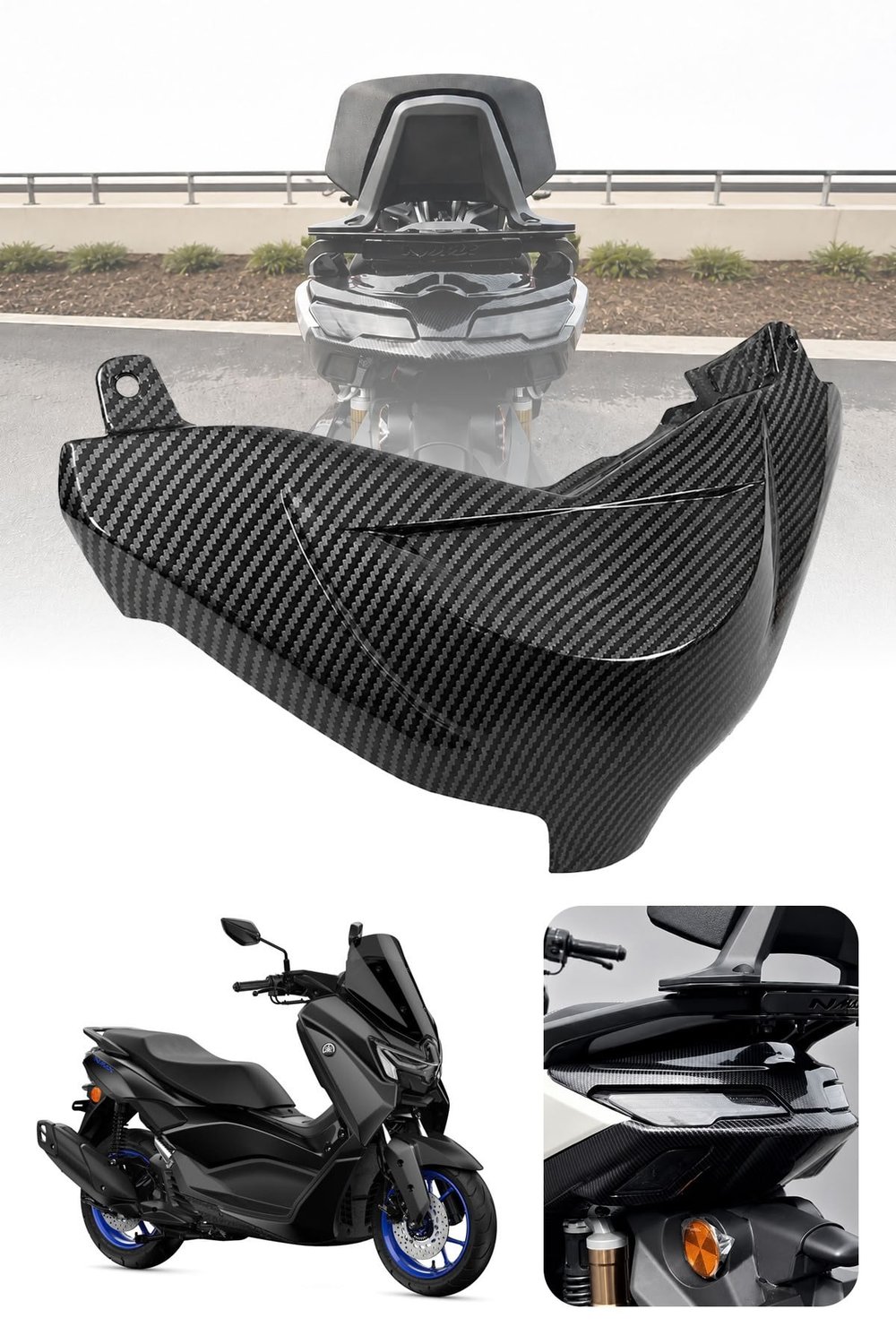 Yamaha Nmax Uyumlu Stop Üstü Kapağı 2025-2026 Karbon Desen