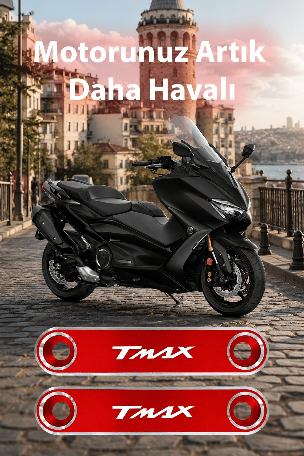 Yamaha Tmax Uyumlu Çamurluk Ucu 2020-2026 Cnc Kırmızı