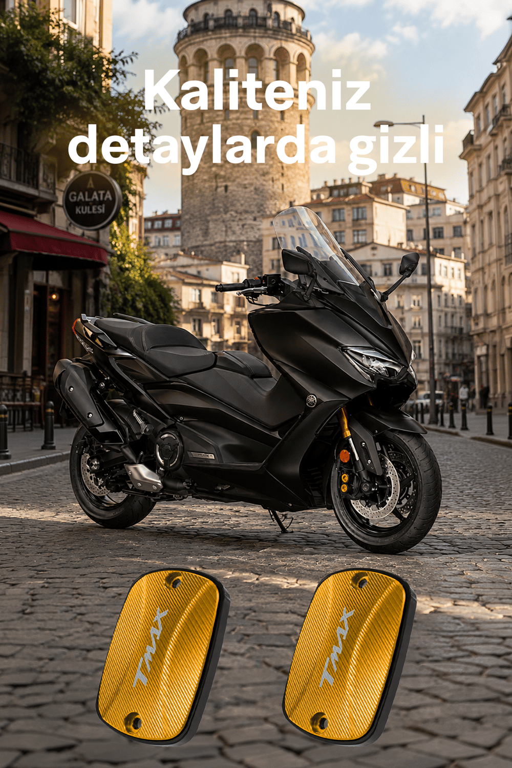 Yamaha Tmax Uyumlu Hidrolik Kapağı 2021-2026 Cnc Gold