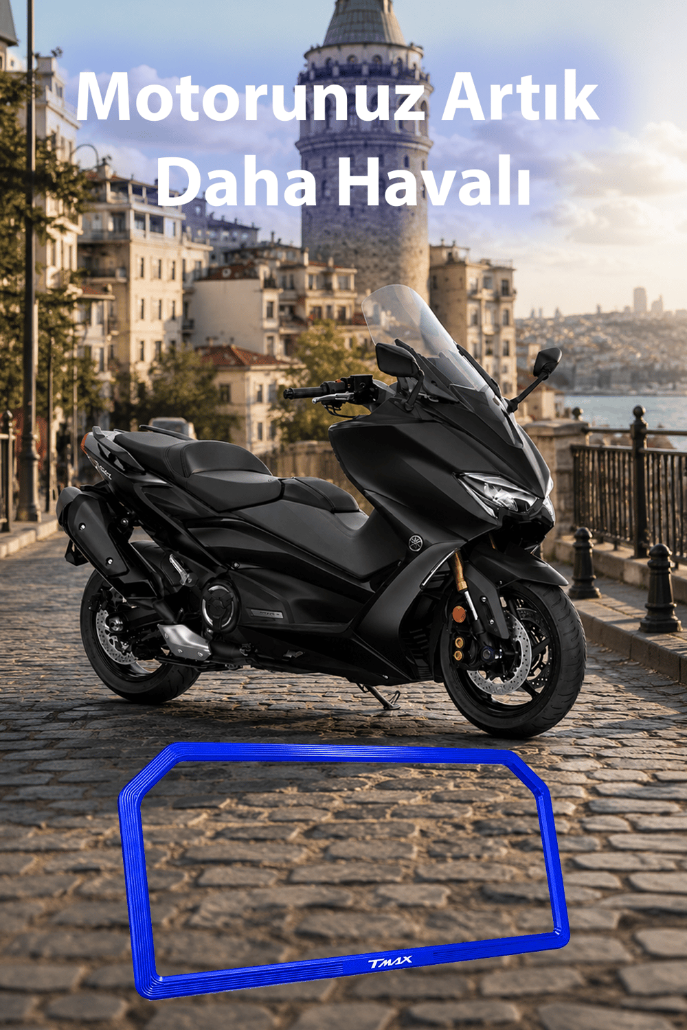 Yamaha Tmax Uyumlu Kadran Çerçevesi 2020-2026 Cnc Mavi