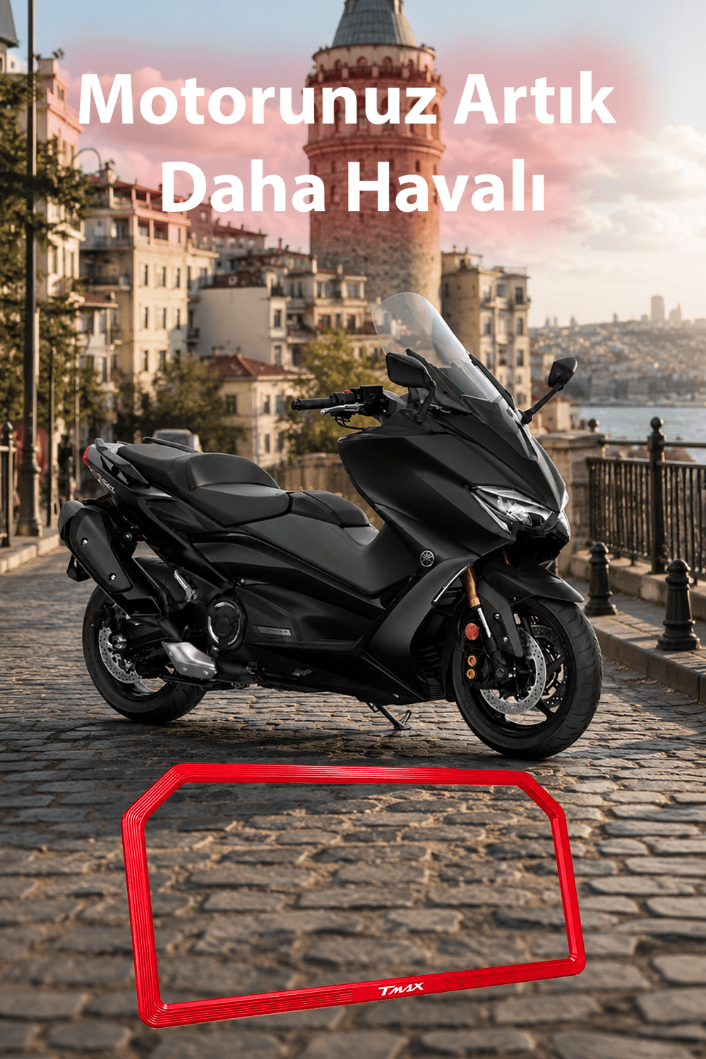 Yamaha Tmax Uyumlu Kadran Çerçevesi 2020-2026 Cnc Kırmızı