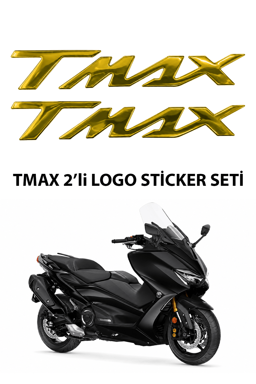 Yamaha Tmax Uyumlu Logo Sticker 2021-2026 Gold
