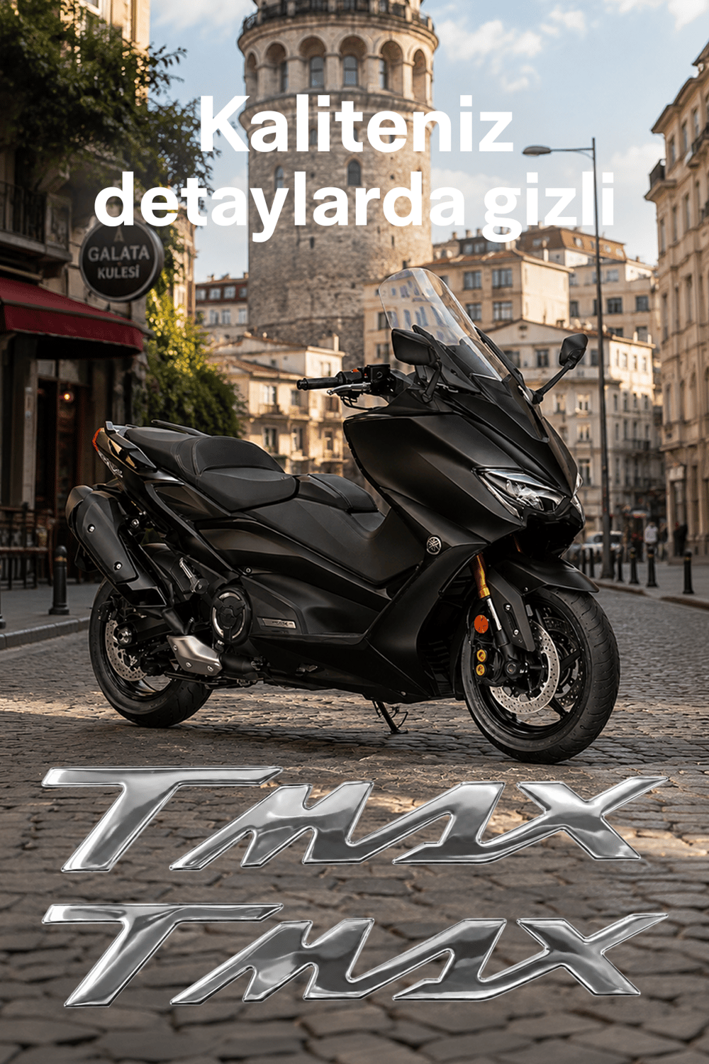 Yamaha Tmax Uyumlu Logo Sticker 2021-2026 Gümüş