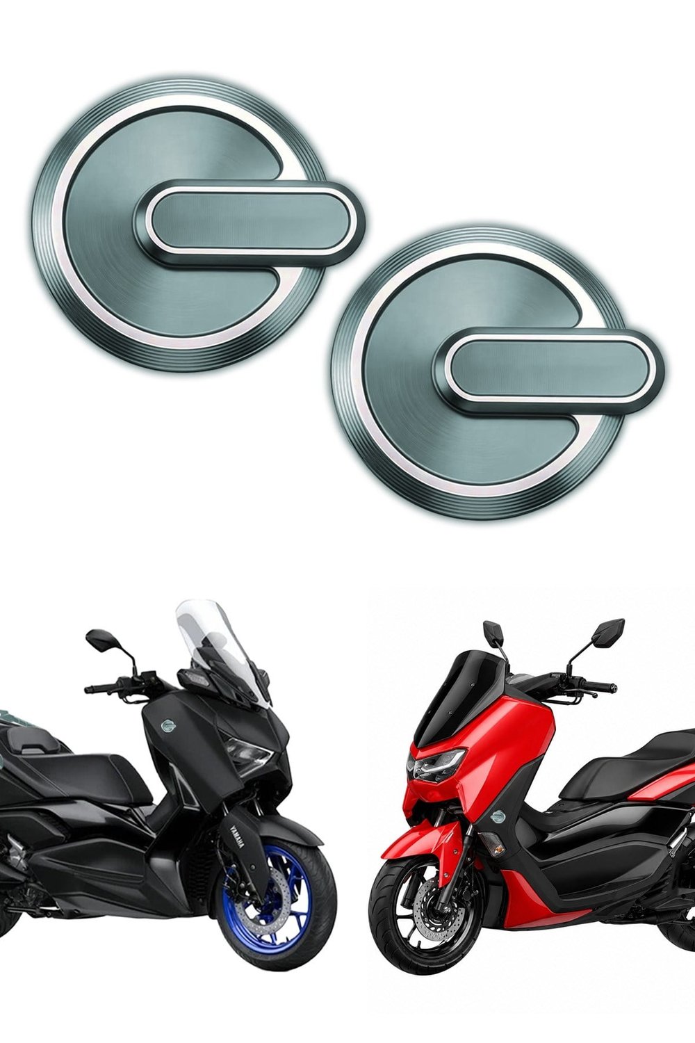 Yamaha Xmax Nmax Uyumlu 2 Adet Cnc Logo Titanyum