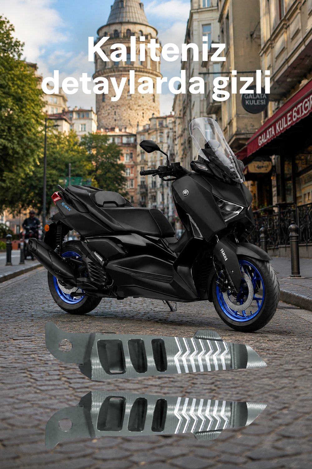 Yamaha Xmax Uyumlu Artçı Basamak 2021-2026 Cnc Titanyum