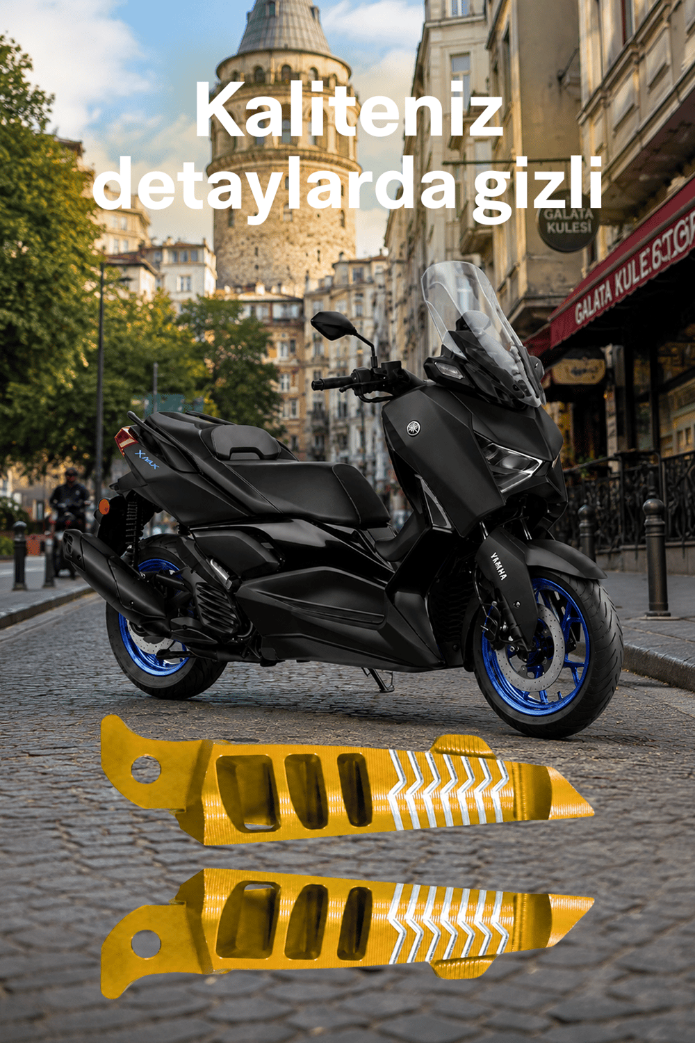 Yamaha Xmax Uyumlu Artçı Basamak 2021-2026 Cnc Gold