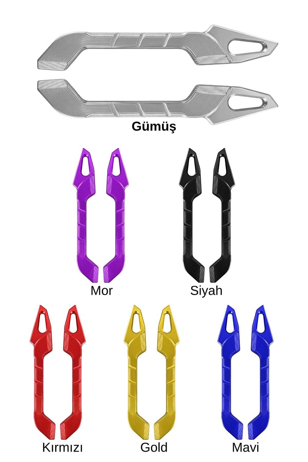 Yamaha Xmax Uyumlu Artçı Tutamaç 2018-2026 Cnc Gümüş