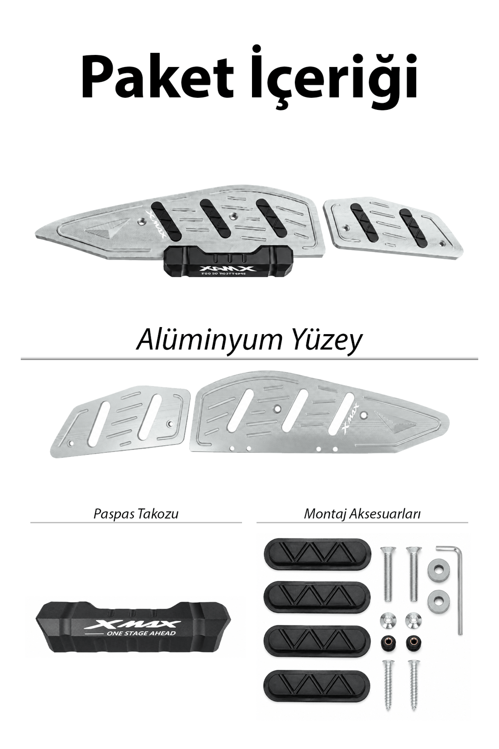 Yamaha Xmax Uyumlu Basamak Seti 2018-2026 Cnc Titanyum