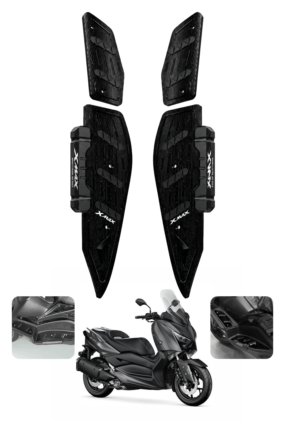 Yamaha Xmax Uyumlu Basamak Seti 2018-2026 Cnc Siyah