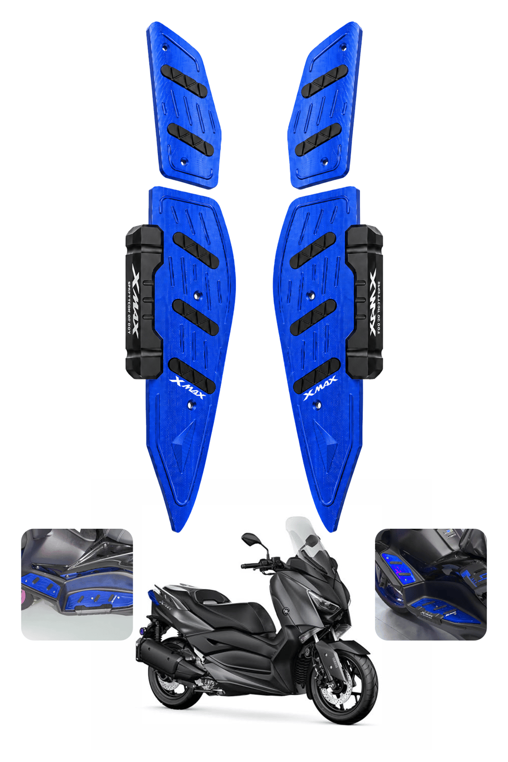 Yamaha Xmax Uyumlu Basamak Seti 2018-2026 Cnc Mavi