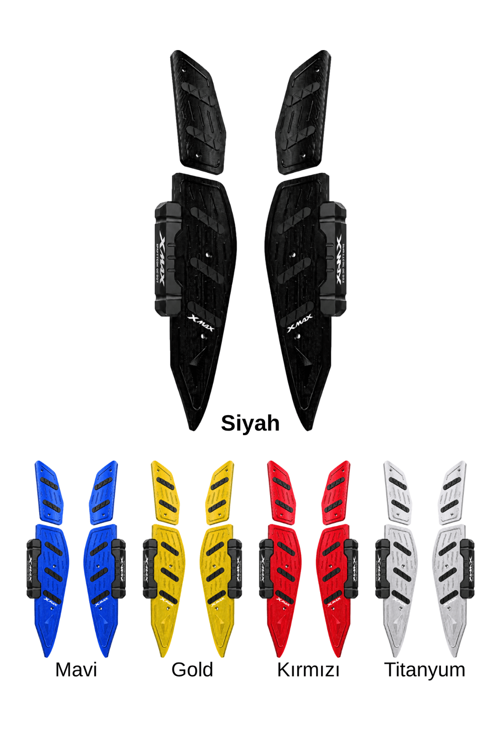 Yamaha Xmax Uyumlu Basamak Seti 2018-2026 Cnc Siyah