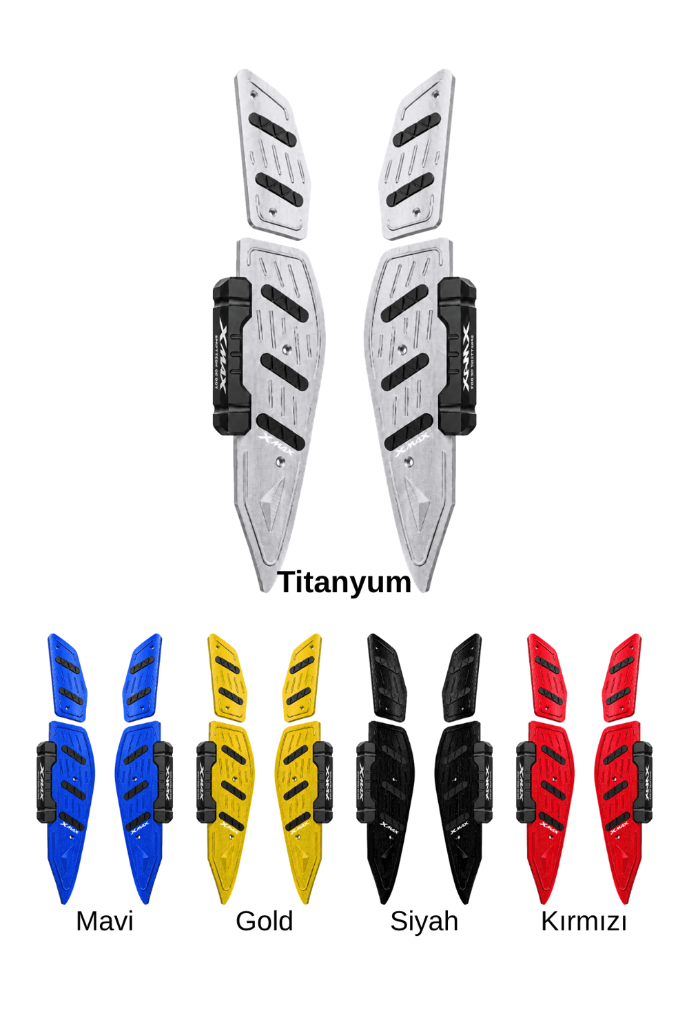 Yamaha Xmax Uyumlu Basamak Seti 2018-2026 Cnc Titanyum