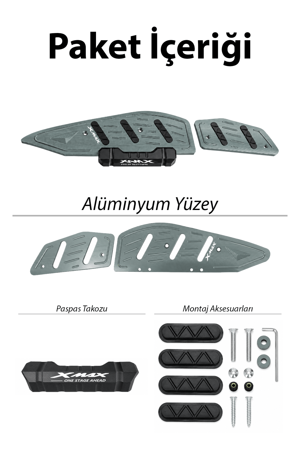 Yamaha Xmax Uyumlu Basamak Seti 2018-2026 Cnc Titanyum