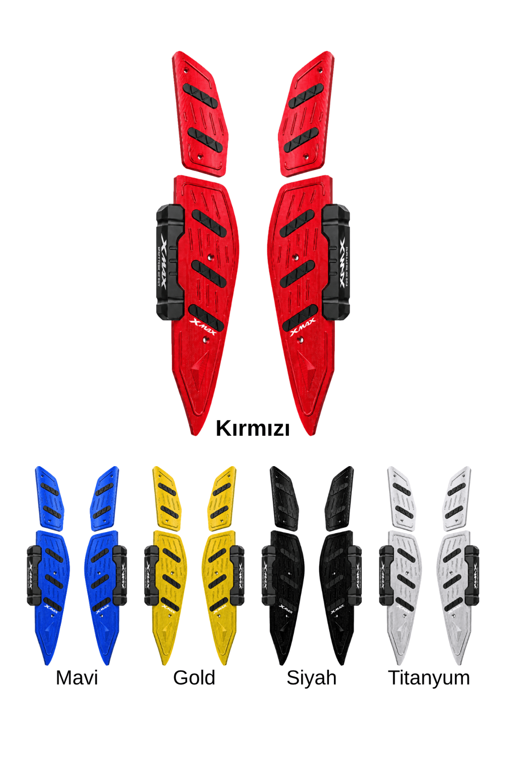 Yamaha Xmax Uyumlu Basamak Seti 2018-2026 Cnc Kırmızı