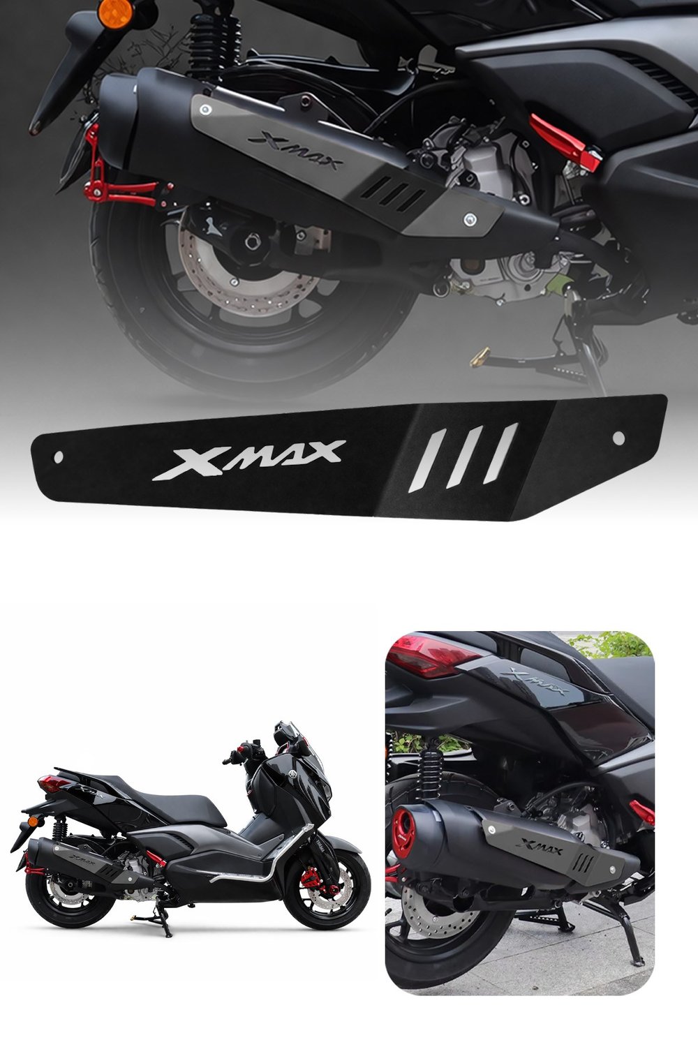 Yamaha Xmax Uyumlu Egzoz Koruma 2025-2026 Cnc Siyah