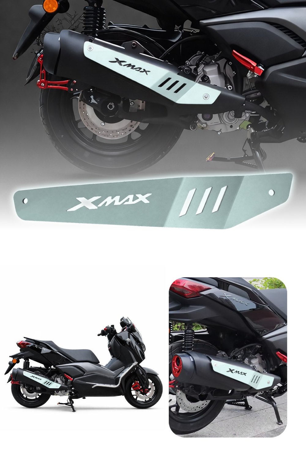 Yamaha Xmax Uyumlu Egzoz Koruma 2025-2026 Cnc Titanyum