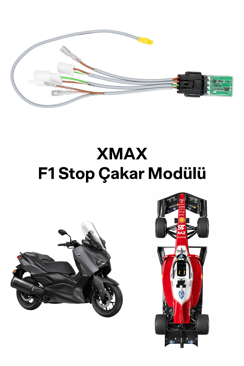 Yamaha Xmax Uyumlu F1 Çakar Modülü Soketli Kablo Seti 2018-2022
