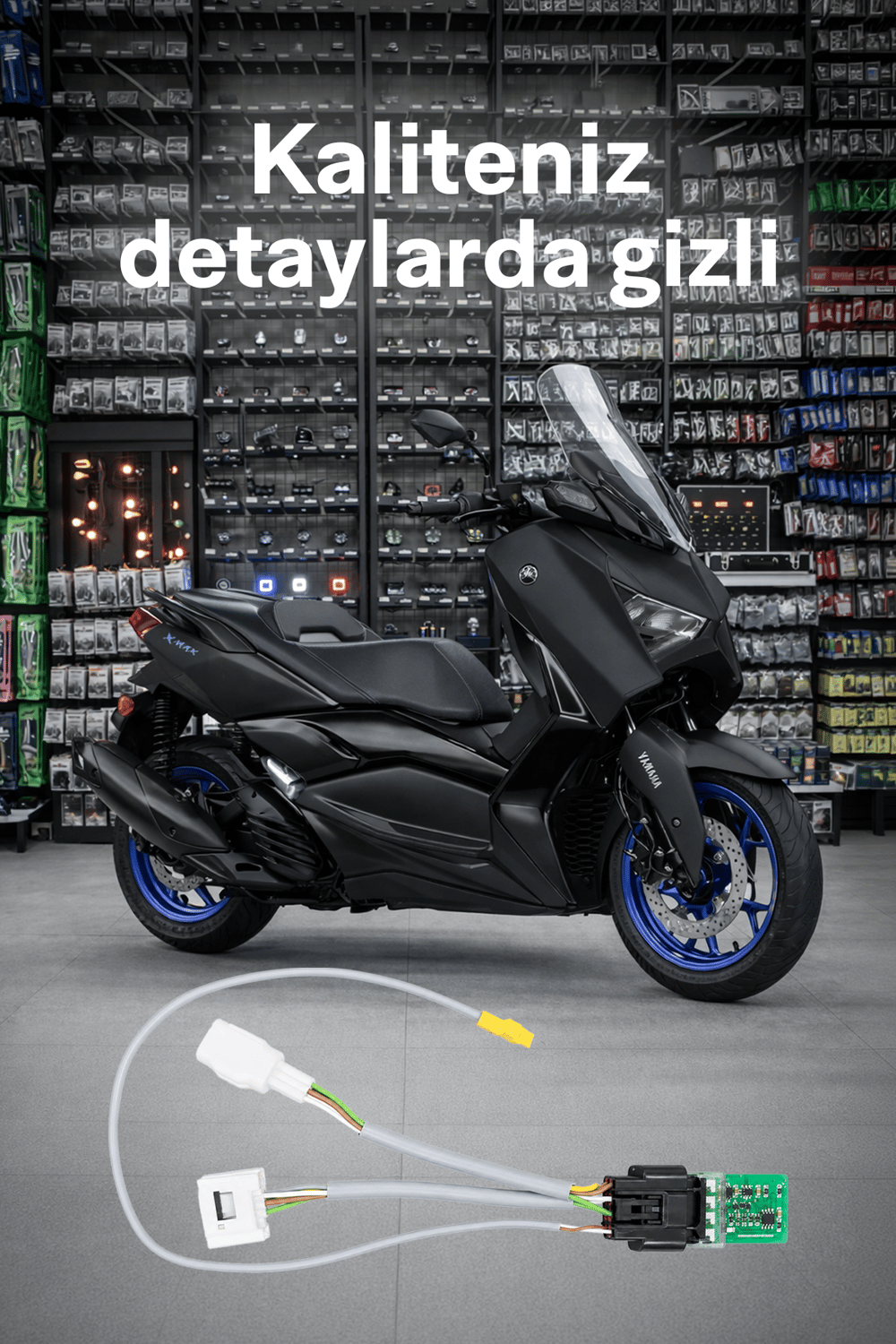 Yamaha Xmax Uyumlu F1 Çakar Modülü Soketli Kablo Seti 2018-2022