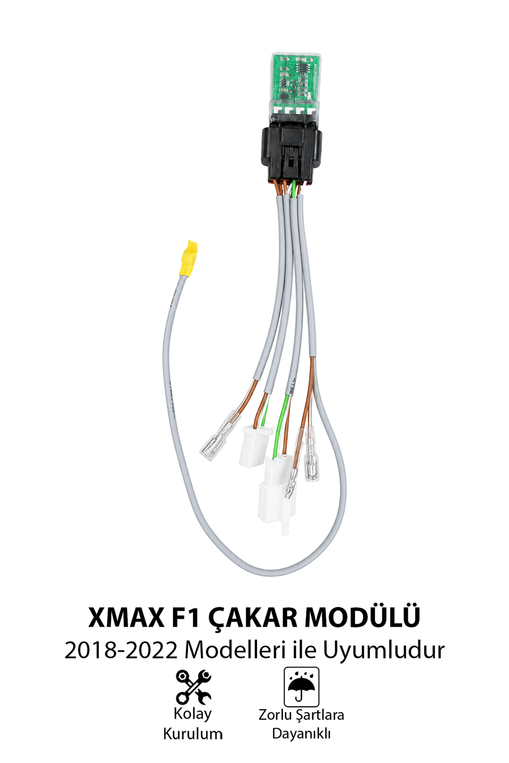 Yamaha Xmax Uyumlu F1 Çakar Modülü Soketli Kablo Seti 2018-2022