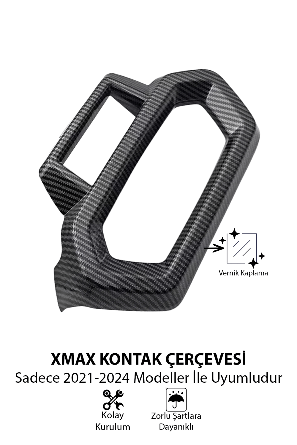 Yamaha Xmax Uyumlu Kadran Çerçevesi 2021-2026 Karbon Desen