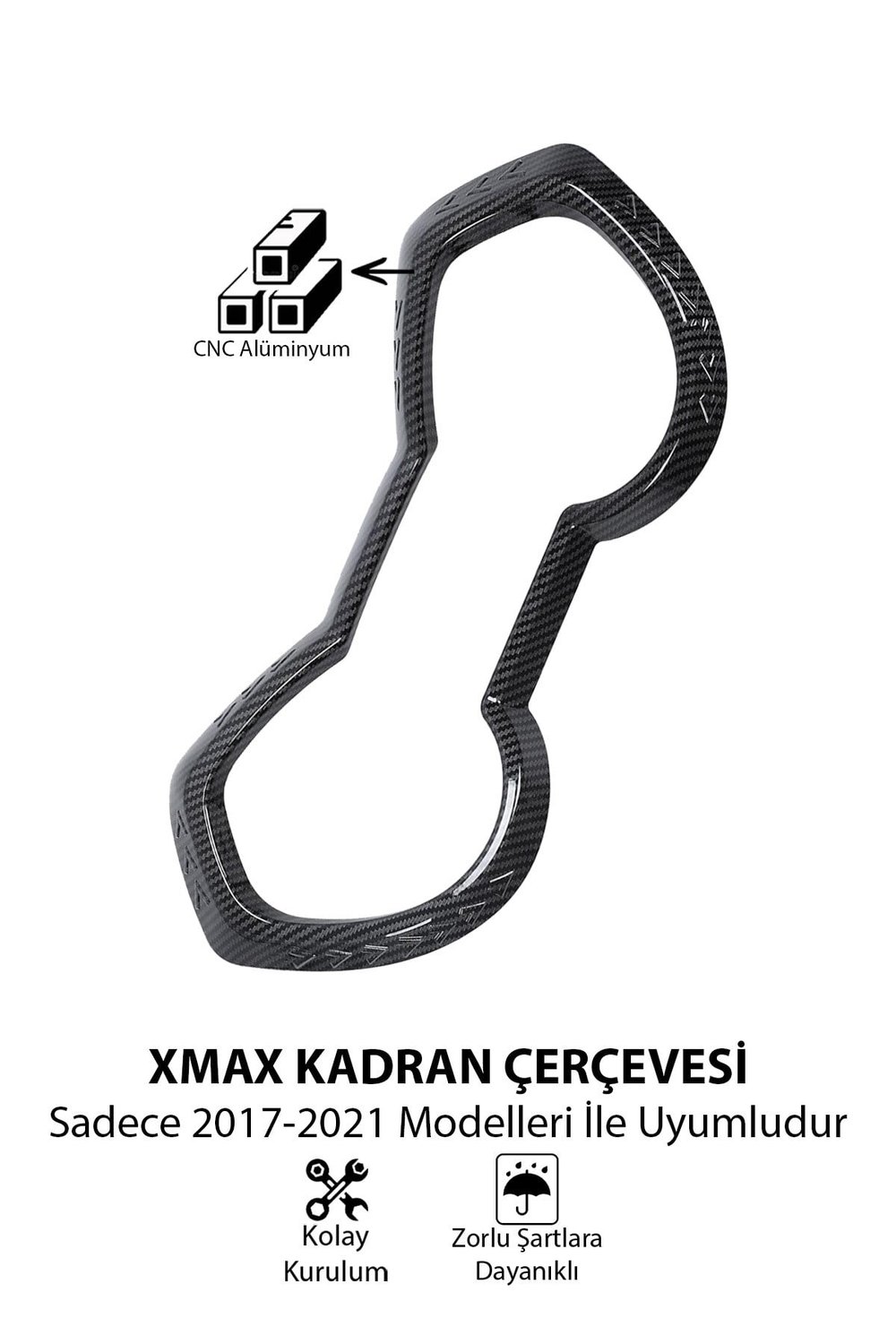 Yamaha Xmax Uyumlu Kadran Çerçevesi 2017-2021 Karbon Desen