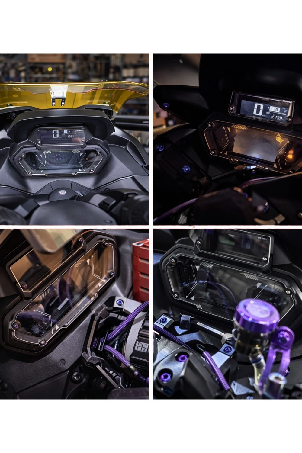 Yamaha Xmax Uyumlu Kadran Koruma Çerçevesi 2024 Cnc Gold