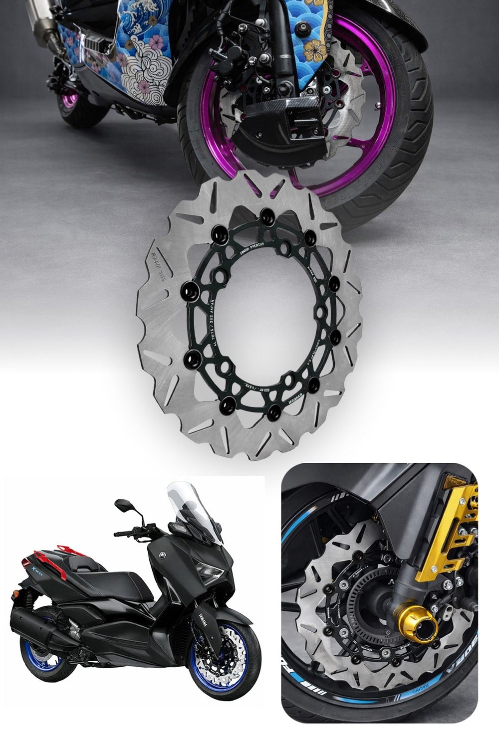 Yamaha Xmax Uyumlu Ön Fren Disk 2018-2026 Cnc Siyah