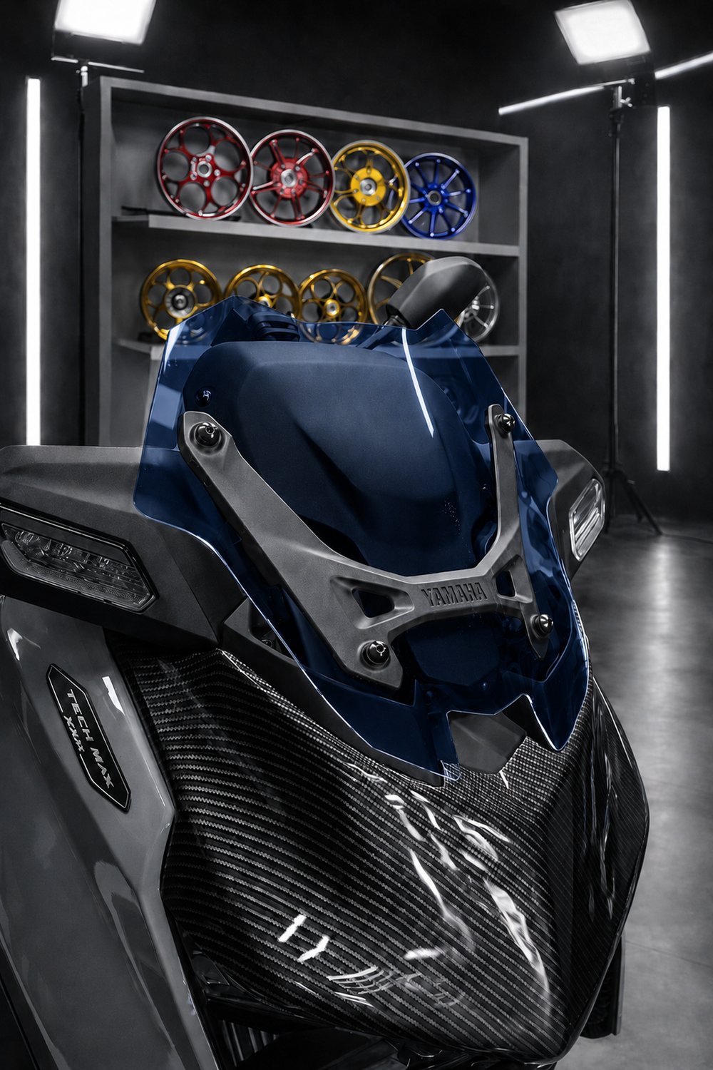 Yamaha Xmax Uyumlu Sport Tur Camı 2025-2026 Mavi