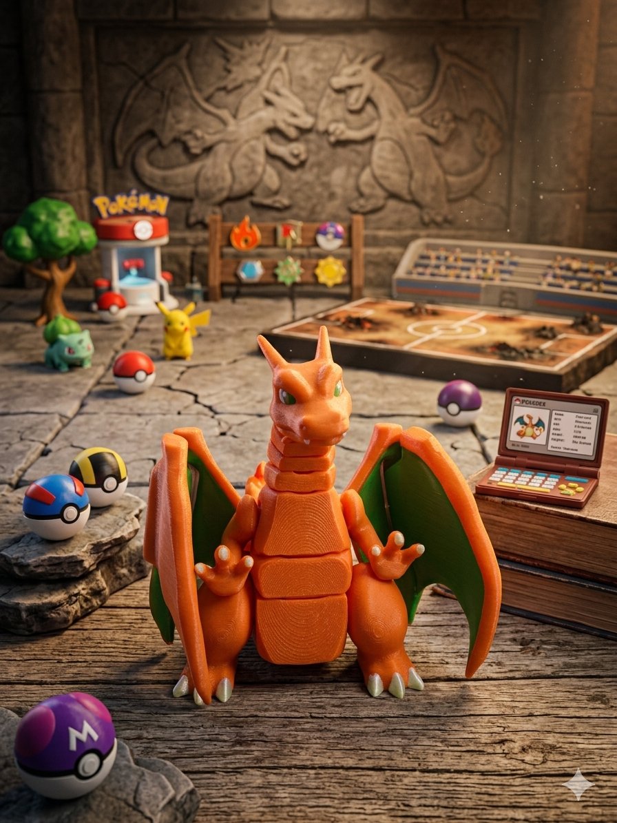Eklemli Charizard Figürü (Oynatılabilir)