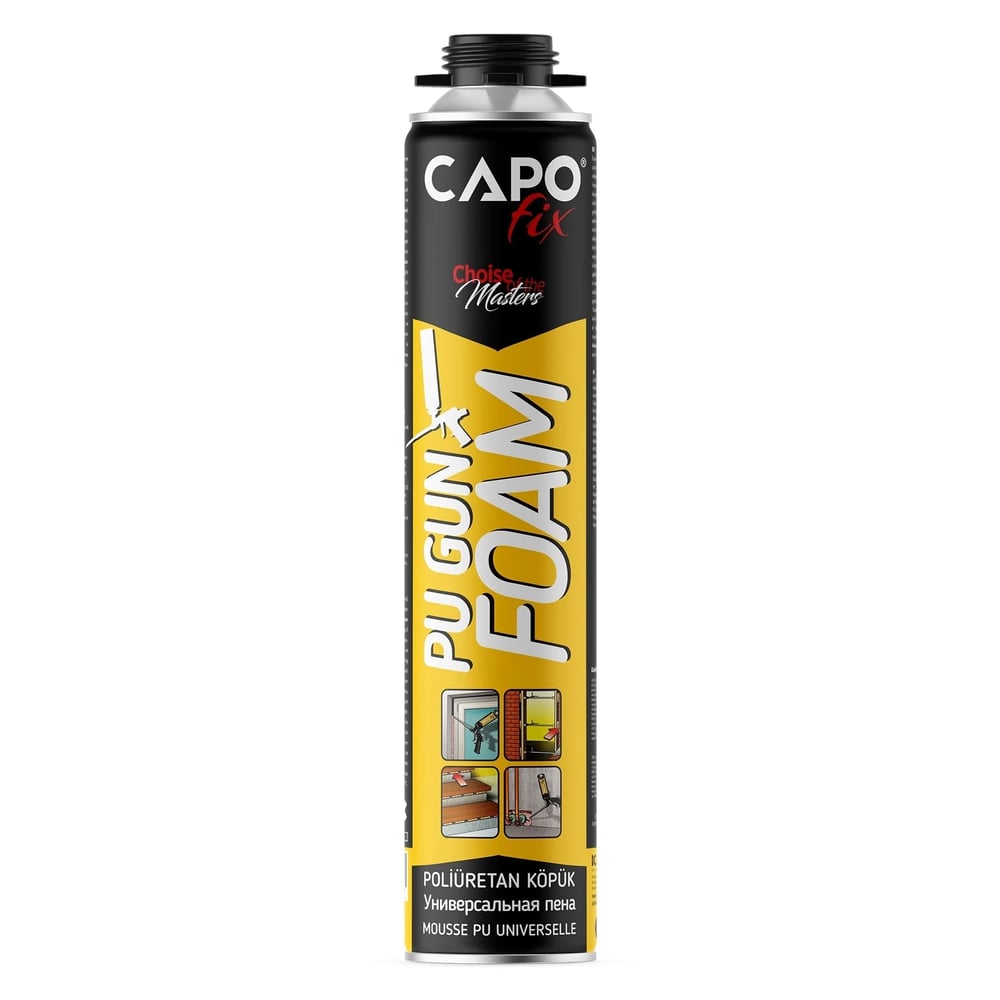 CAPOFİX PU KÖPÜK 750ML-850GR MANUAL&GUN-ATEŞE DAYANIKLI KÖPÜK
