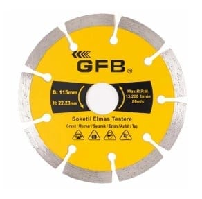 GFB 180mm SOKETLİ ELMAS BETON - MERMER KESİCİ 2389