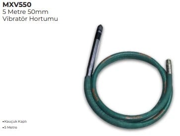 MAX EXTRA VİBRATÖR HORTUMU 5 METRE 50MM MXV550