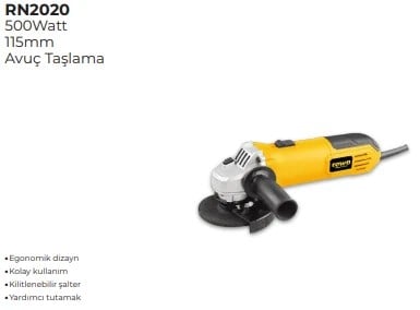 ROWN ELEKTRİKLİ AVUÇ TAŞLAMA 115MM 500W RN2020