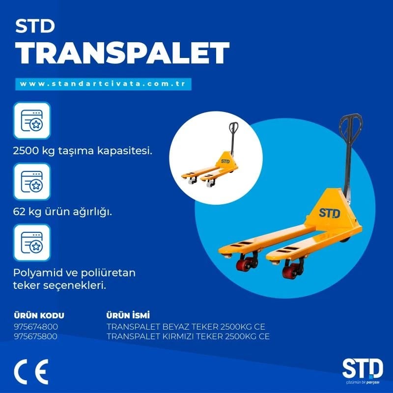 STD TRANSPALET MANUEL 2500KG