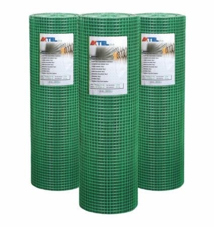 AKTEL PVC KAPLI PUNTALI TEL 12/100 10KG YEŞİL TEL (25MT)