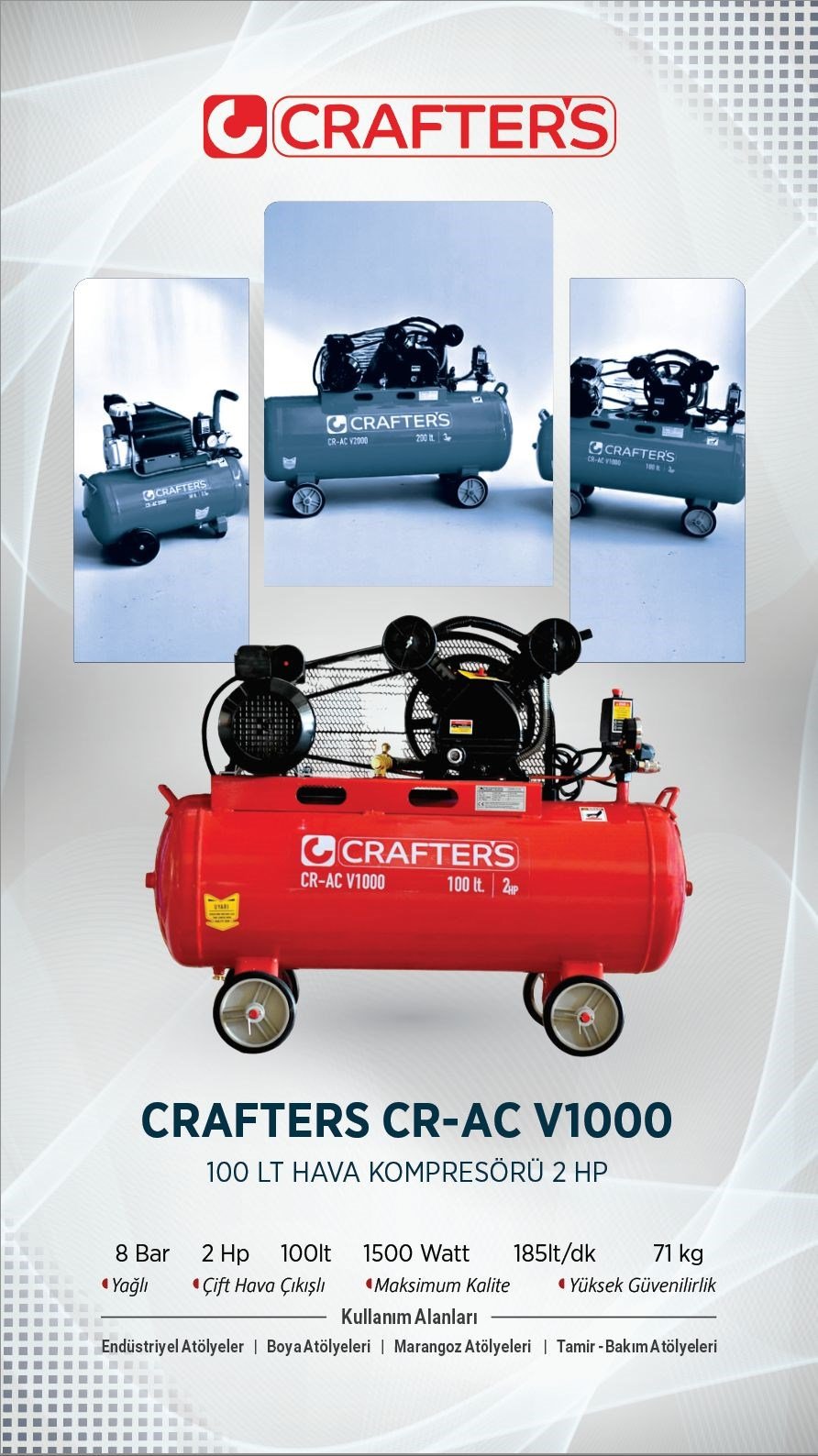 CRAFTERS KOMPRESÖR 100LT 2.5HP