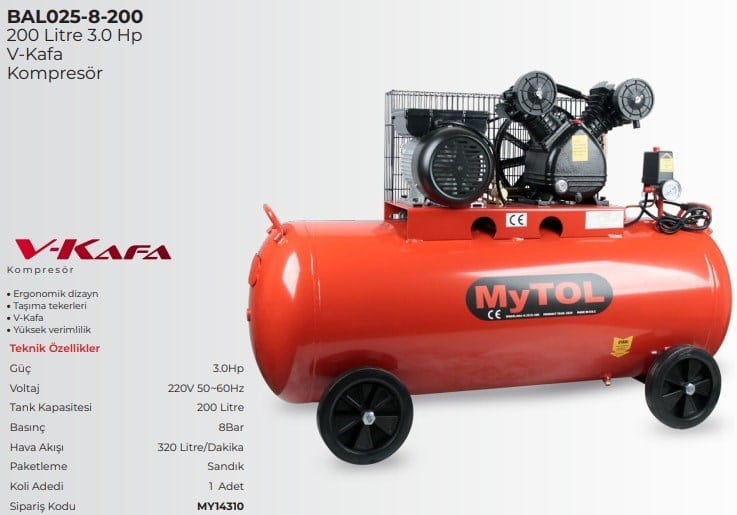 MYTOL KOMPRESÖR 200LT MY14310