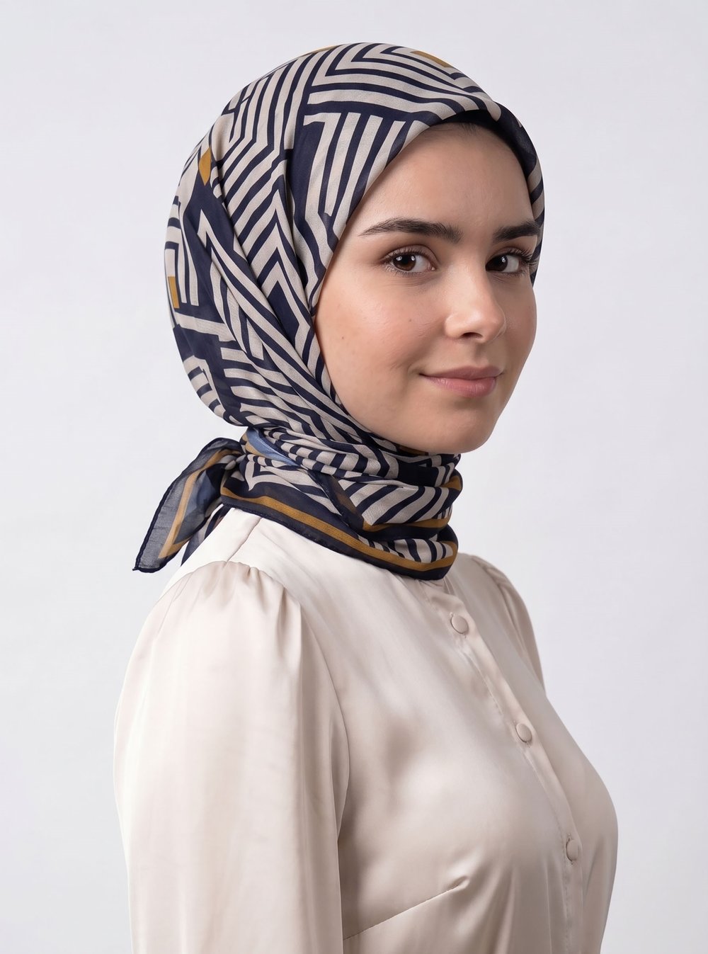 Desenli Pamuk Eşarp - Liya
