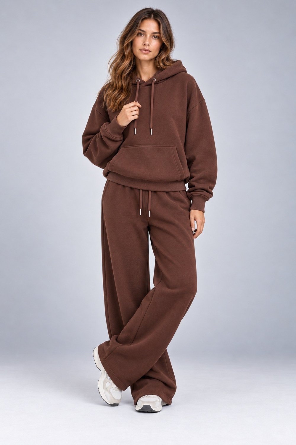 Bordo Oversize Kalın Eşofman Takımı