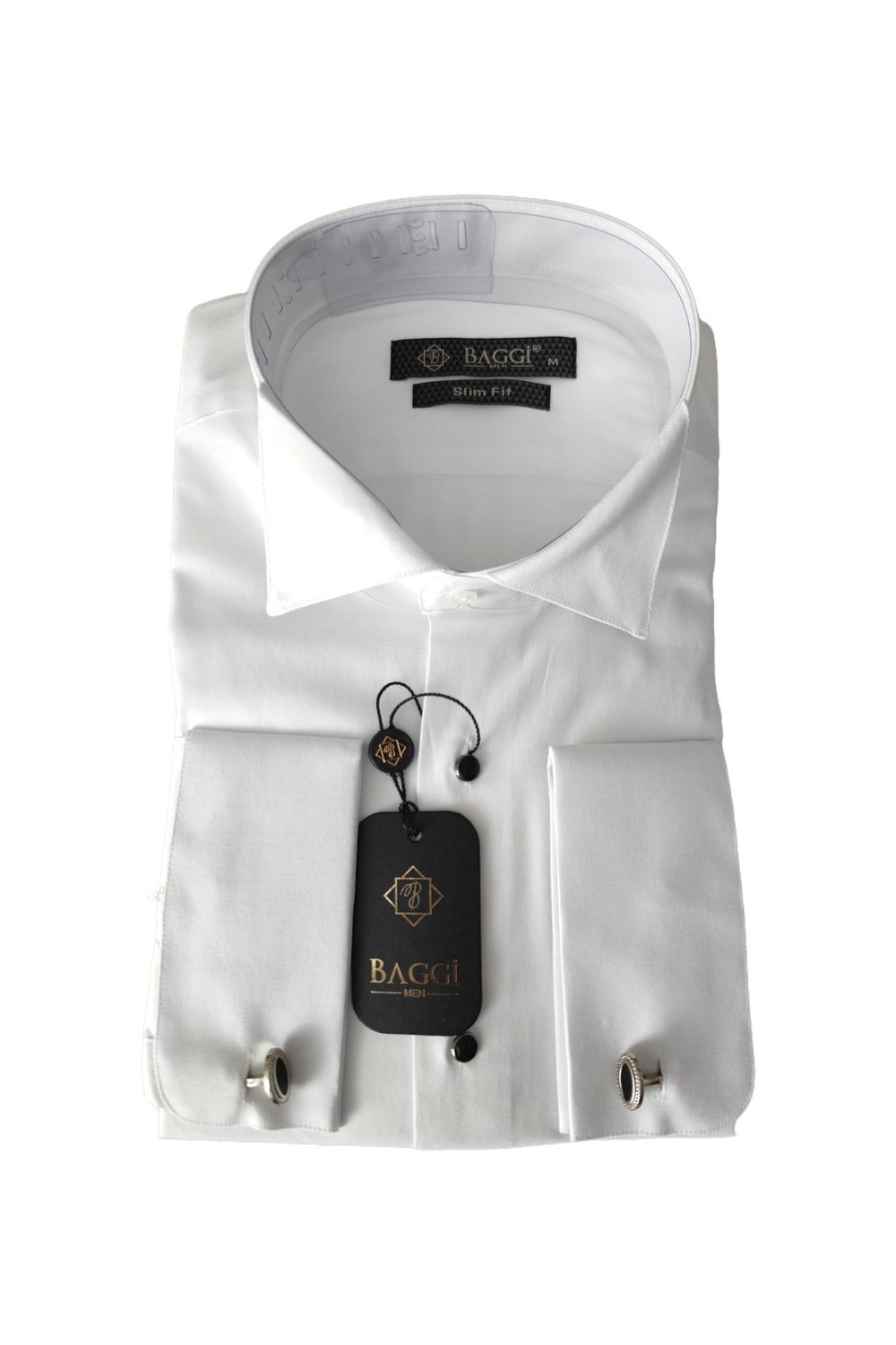 Baggi AtaYaka Slim Fit Metal Düğmeli %100 Pamuk Gömlek