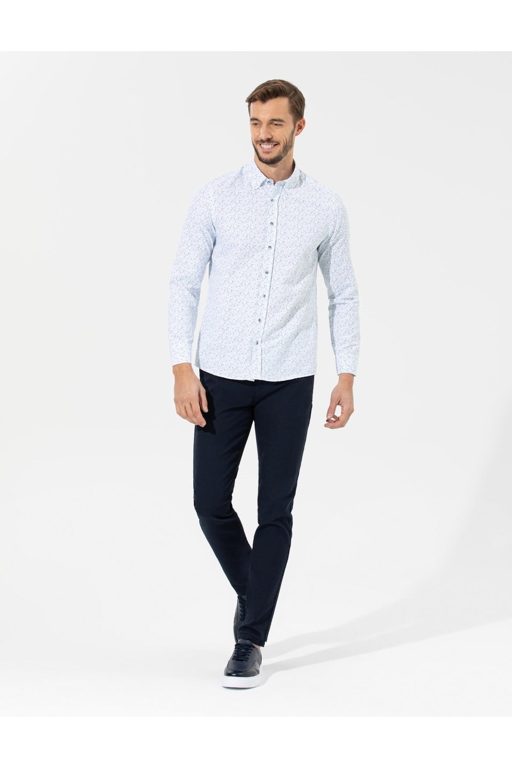 Lacivert Slim Fit Kanvas Pantolon 50265904-VR033