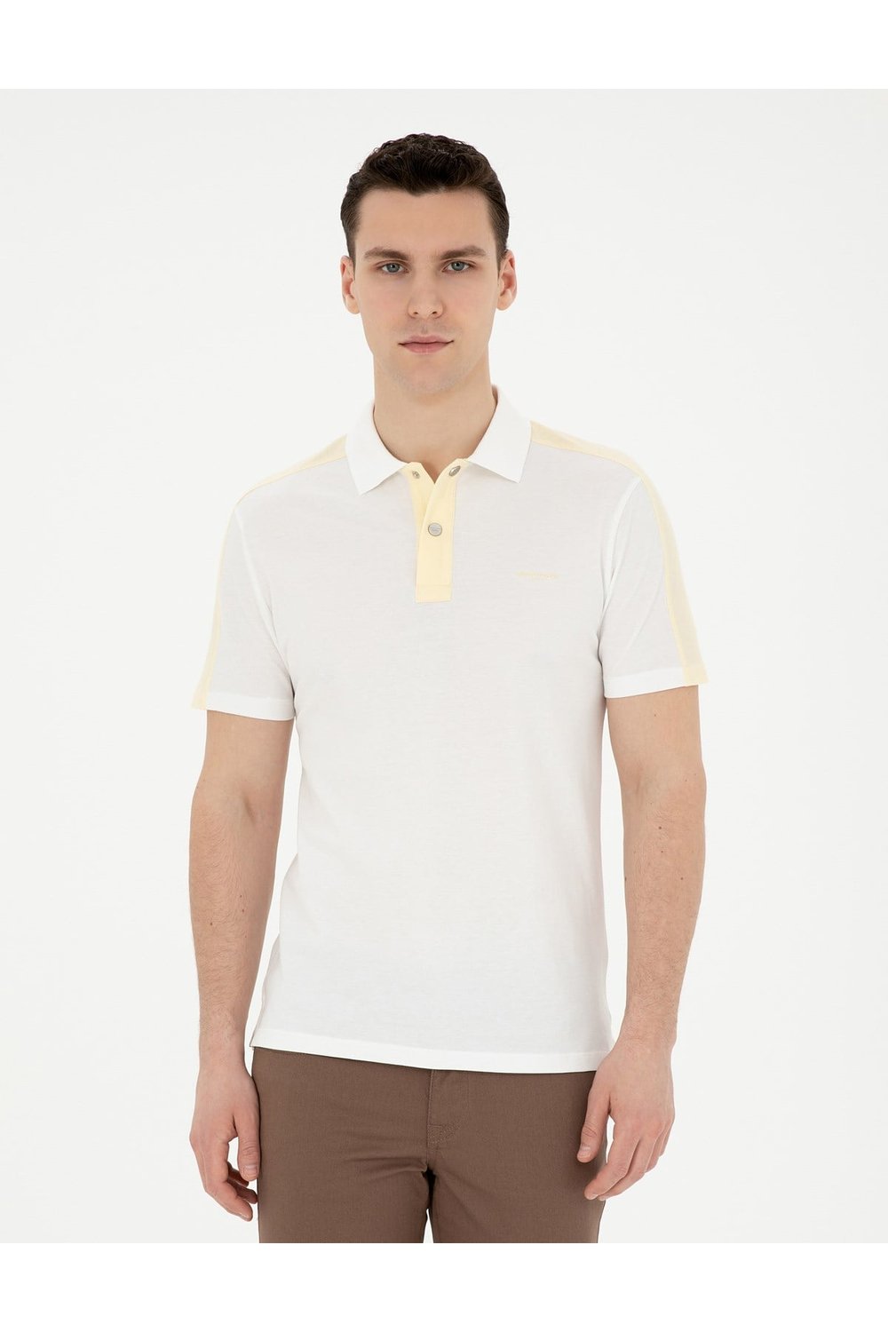 Slim Fit Polo Yaka %100 Pamuk Tişört 1827327