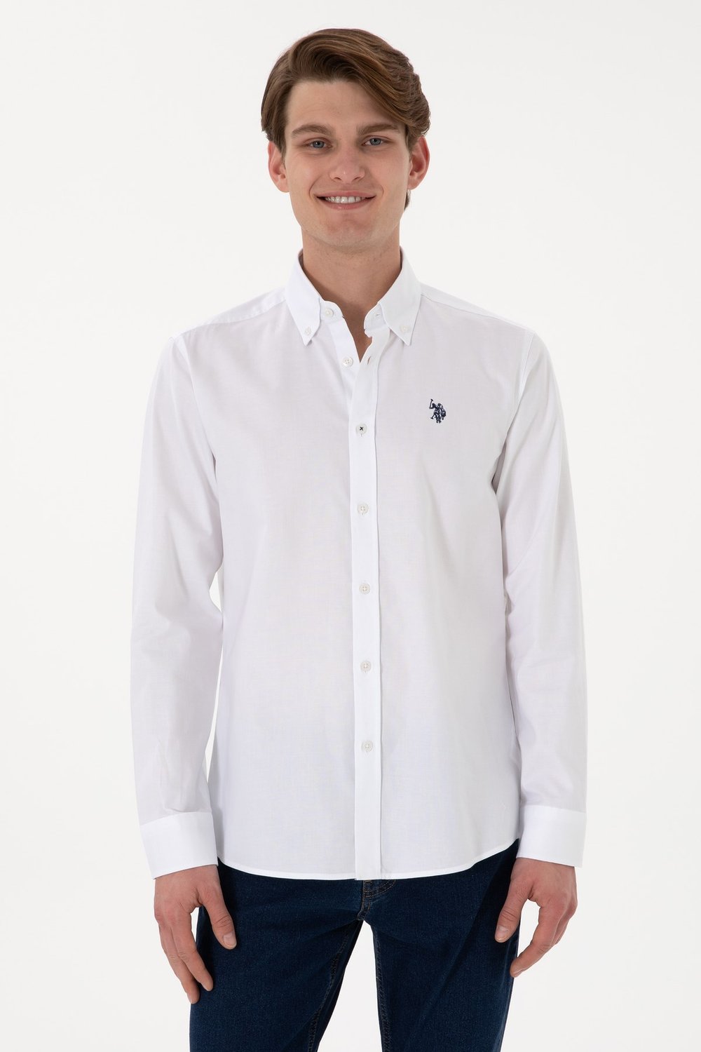 U.s. Polo Assn. %100 Pamuk Uzun Kol Slim Fit Gömlek 2083199