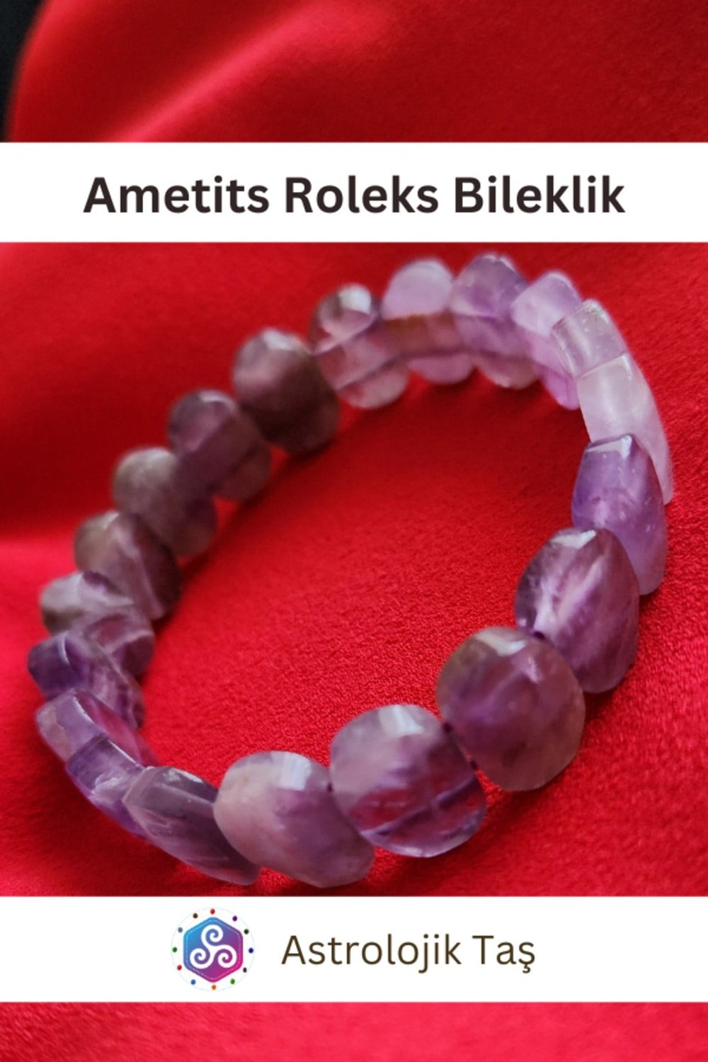 Ametits Doğal Taş Roleks Bileklik -Sertifikalı - Oval Ametits Taşı