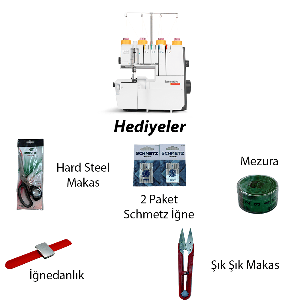 Bernette B44 Overlok MakinesiBernetteTopcular MakinaReçme ve Overlok Makineleri